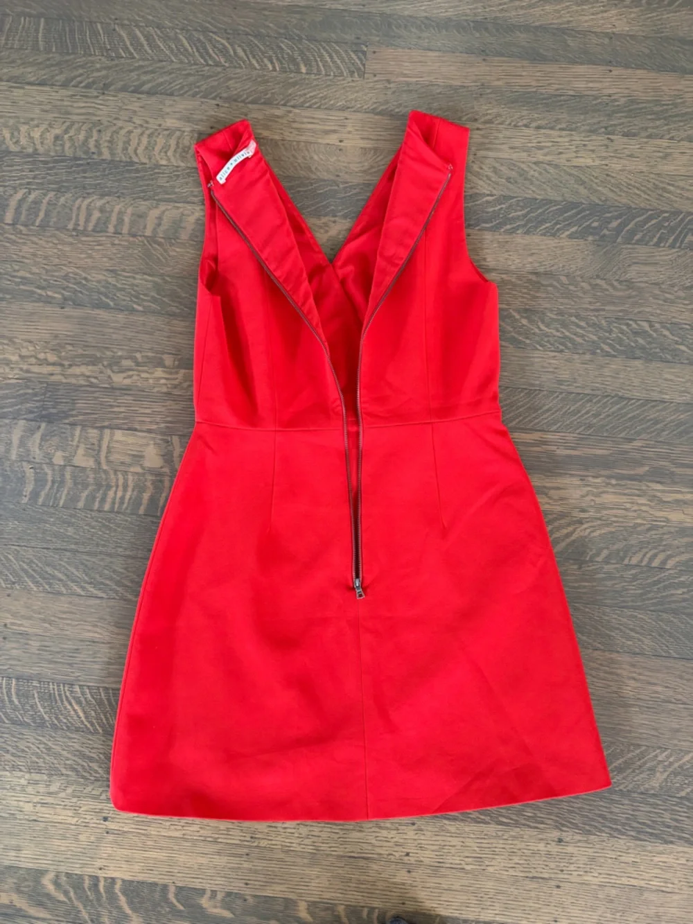 Alice + Olivia Lennon Red Side Zip Mini Dress EUC 10